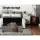Artiss 97cm Light Grey Storage Ottoman Blanket Box - Faux Linen, Solid Wood Lid, 100kg Capacity, Elegant Home Décor