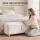 Artiss Storage Ottoman Bench 97cm Hidden Blanket Box with Velvet Upholstery Beige 150kg Capacity