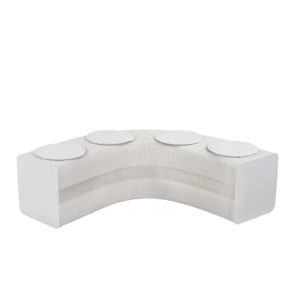 Artiss Folding Paper Bench Expandable Accordion Stool Seats 4 Adults PU Leather Cushions 240kg Capacity