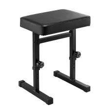 Alpha Adjustable Piano Bench H-Shape Heavy Duty PVC Foam Padded Seat Black 46 to 58.5cm Height Iron Frame