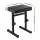 Alpha Adjustable Piano Bench H-Shape Heavy Duty PVC Foam Padded Seat Black 46 to 58.5cm Height Iron Frame