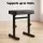 Alpha Adjustable Piano Bench H-Shape Heavy Duty PVC Foam Padded Seat Black 46 to 58.5cm Height Iron Frame
