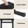 Alpha Adjustable Piano Bench H-Shape Heavy Duty PVC Foam Padded Seat Black 46 to 58.5cm Height Iron Frame