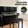 Alpha Piano Bench Stool with Storage, Solid Wood, Brown PU Leather, 55x34cm, Cushioned Seat, Anti-Slip, Vintage Style