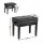 Alpha Adjustable Piano Bench Wooden Keyboard Seat with Storage, Padded 110kg Capacity, Tufted Black