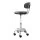 Artiss Salon Stool Swivel Chair - Black PU Leather, Adjustable Height, 360° Rotation, 5 Wheels, Chrome Base