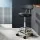 Artiss 2x Black Salon Stool Swivel Chair with PU Leather, Adjustable Height, 360° Rotation & Chrome Footrest
