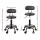 Artiss Salon Stool Swivel Chair, PU Leather, Adjustable 73-90cm, Black, 360° Rotatable, Comfortable Backrest
