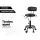 Artiss Salon Stool Swivel Chair, PU Leather, Adjustable 73-90cm, Black, 360° Rotatable, Comfortable Backrest