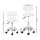 Artiss Salon Stool Swivel Chair - White, PU Leather, Adjustable Height, 360° Rotation, with Backrest & Wheels