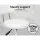 Artiss Salon Stool Swivel Chair - White, PU Leather, Adjustable Height, 360° Rotation, with Backrest & Wheels