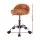 Artiss Salon Stool Swivel Chair, PVC Leather, Adjustable Height, Brown - Stylish Comfort for Salons & More