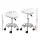 Artiss Salon Stool Saddle Swivel Chair, Premium PU Leather, White, Adjustable Height 50-67cm, 360° Rotatable, Comfort