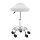 Artiss Salon Stool Saddle Swivel Chair, Premium PU Leather, White, Adjustable Height 50-67cm, 360° Rotatable, Comfort