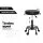 Artiss 2x Salon Stool - Adjustable Swivel Chair with PU Leather, 360° Rotation & Heavy-Duty Base