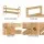 Artiss Shoe Rack Cabinet, Bamboo, Pine, 70x40x25.5cm - Stylish 2-Tier Storage Organiser for 6 Pairs, Easy Assembly