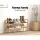 Artiss Shoe Rack Cabinet, Bamboo, Pine, 70x40x25.5cm - Stylish 2-Tier Storage Organiser for 6 Pairs, Easy Assembly