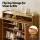 Artiss Bamboo Shoe Rack Cabinet 7 Tier 30 Pair Storage Cupboard Natural 117x33x115cm MDF Frame Magnetic Doors