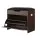 Artiss 2-Piece Shoe Bench Set with Lift-Up Seats Hidden Storage and 18-Pair Capacity Walnut Adjustable Shelves