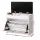 Artiss 3-Tier Shoe Rack Cabinet Bench - White PU Leather Seat, Holds 15 Pairs, Particle Board, 57x30x53cm, Easy Assembly