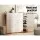 Artiss 16-Cube Shoe Rack DIY - Stackable, Eco-Friendly PP Plastic, 166x30x126cm, Ventilated, White Storage Cabinet