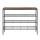 Artiss Bob 4-Tier Shoe Rack, Walnut & Black, Industrial Style, Metal Frame, 100x30x75cm, Holds 15 Pairs, Easy Assembly