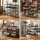 Artiss Bob 4-Tier Shoe Rack, Walnut & Black, Industrial Style, Metal Frame, 100x30x75cm, Holds 15 Pairs, Easy Assembly