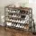 Artiss Bob 5-Tier Shoe Rack Walnut and Black Holds Up to 25 Pairs Industrial Metal Frame Particleboard Top