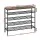 Artiss Bob 5-Tier Shoe Rack Walnut and Black Holds Up to 25 Pairs Industrial Metal Frame Particleboard Top
