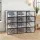 Artiss Set of 12 Stackable Shoe Storage Boxes Black Transparent PP Plastic with Easy-Open Doors and Ventilation