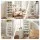 Artiss 6-Tier Foldable Shoe Storage Box White, Holds 12 Pairs, PP Plastic Organiser with Magnetic Doors & Wheels