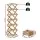 Artiss 7 Tier Bamboo Foldable Shoe Rack Organiser 2.5kg Per Shelf X-Frame Pine Finish Entryway No Assembly
