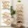 Artiss 7 Tier Bamboo Foldable Shoe Rack Organiser 2.5kg Per Shelf X-Frame Pine Finish Entryway No Assembly