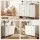 Artiss 8-Tier Shoe Cabinet White with 3 Adjustable Shelves Stores up to 30 Pairs 112x35x100cm and Magnetic Doors