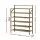 Artiss Eve 6-Tier Foldable Shoe Rack - Holds 18 Pairs, Bamboo & MDF, Space-Saving Design, Easy Assembly, 1-Year Warranty