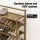 Artiss Eve 6-Tier Foldable Shoe Rack - Holds 18 Pairs, Bamboo & MDF, Space-Saving Design, Easy Assembly, 1-Year Warranty