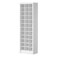 Artiss Hutus 12-Tier Shoe Rack for 36 Pairs, White Particleboard Storage Cabinet with Anti-Tip, Easy Assembly 183cm