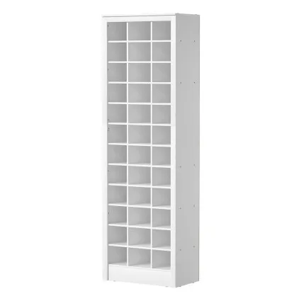 Artiss Hutus 12-Tier Shoe Rack for 36 Pairs, White Particleboard Storage Cabinet with Anti-Tip, Easy Assembly 183cm