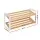 Artiss Kara 2-Tier Shoe Rack - White & Pine, E1 MDF Frame, Stores 6 Pairs, Stylish & Durable, Easy Assembly, 74x27x