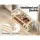 Artiss Kara 2-Tier Shoe Rack - White & Pine, E1 MDF Frame, Stores 6 Pairs, Stylish & Durable, Easy Assembly, 74x27x