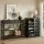 Artiss 2‑Piece Black Console Table with Charging Station and Ventilated Shoe Cabinet Set 100x30x80cm