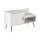 Artiss Shoe Rack Cabinet Bench, Particle Board, White, 80x36x48cm, Elegant Entryway Solution with PU Leather Seat
