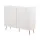 Artiss 5-Tier Shoe Rack Cabinet, White - Adjustable Shelves, Gold Metal Feet, Holds 30 Pairs, Elegant Entryway Storage