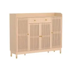 Artiss Pine Shoe Rack Cabinet: Adjustable Shelves, 26 Pairs Capacity, Pine Legs, Easy Assembly, 1-Year Warranty