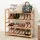 Artiss 4 Tier Shoe Rack Bamboo Storage Organiser for 12 Pairs with Curved Handles and Anti-Tip Kit Pine