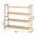 Artiss 4 Tier Shoe Rack Bamboo Storage Organiser for 12 Pairs with Curved Handles and Anti-Tip Kit Pine