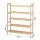 Artiss 5 Tier Shoe Rack Bamboo Storage Organiser Stores Up to 15 Pairs with Anti-Tip Kit Pine Curved Handles