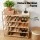 Artiss 5 Tier Shoe Rack Bamboo Storage Organiser Stores Up to 15 Pairs with Anti-Tip Kit Pine Curved Handles