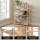 Artiss 5 Tier Shoe Rack Bamboo Storage Organiser Stores Up to 15 Pairs with Anti-Tip Kit Pine Curved Handles