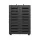 Artiss Shoe Rack Storage Cabinet 5-Tier Black, 20 Pairs, Engineered Wood, Adjustable Shelves, 86x60x33cm, Slatted Doors